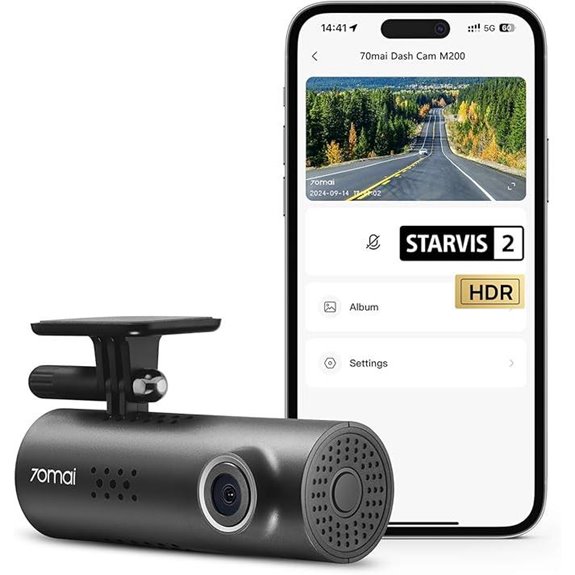 70mai M200 Dash Cam with Night Vision & WiFi