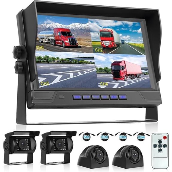 Hodozzy 9 RV Backup Camera System with 4 Cameras