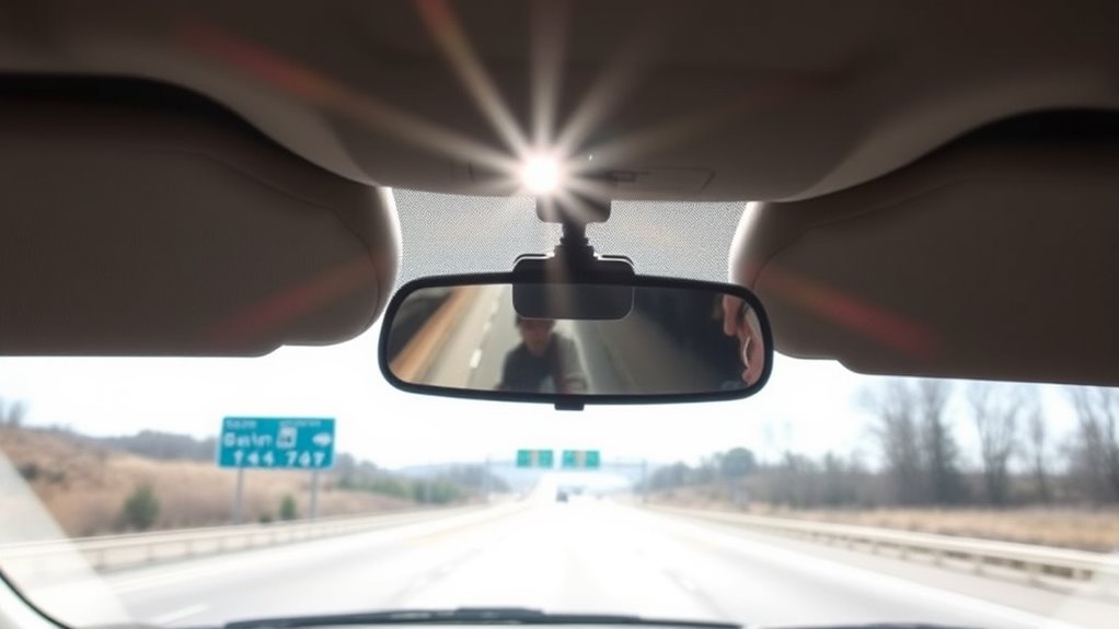 no obstructive dash cam mounting