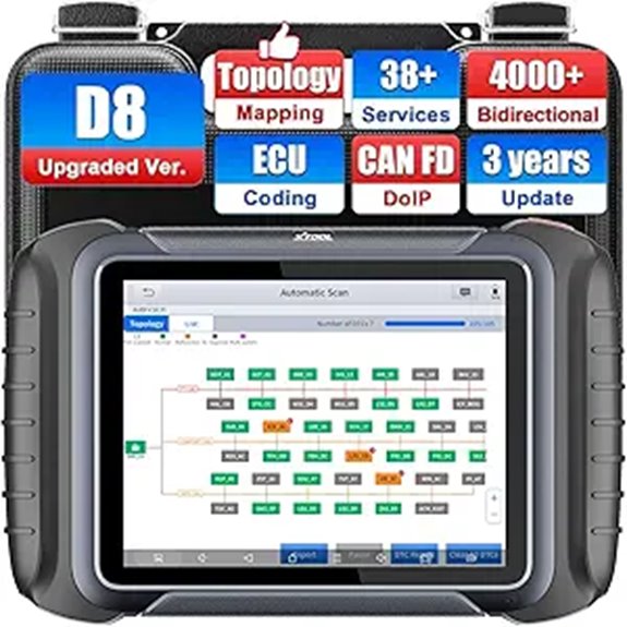 XTOOL D8S OBD2 Scanner with Topology & ECU Reset