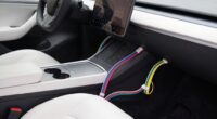 organize front seat cables