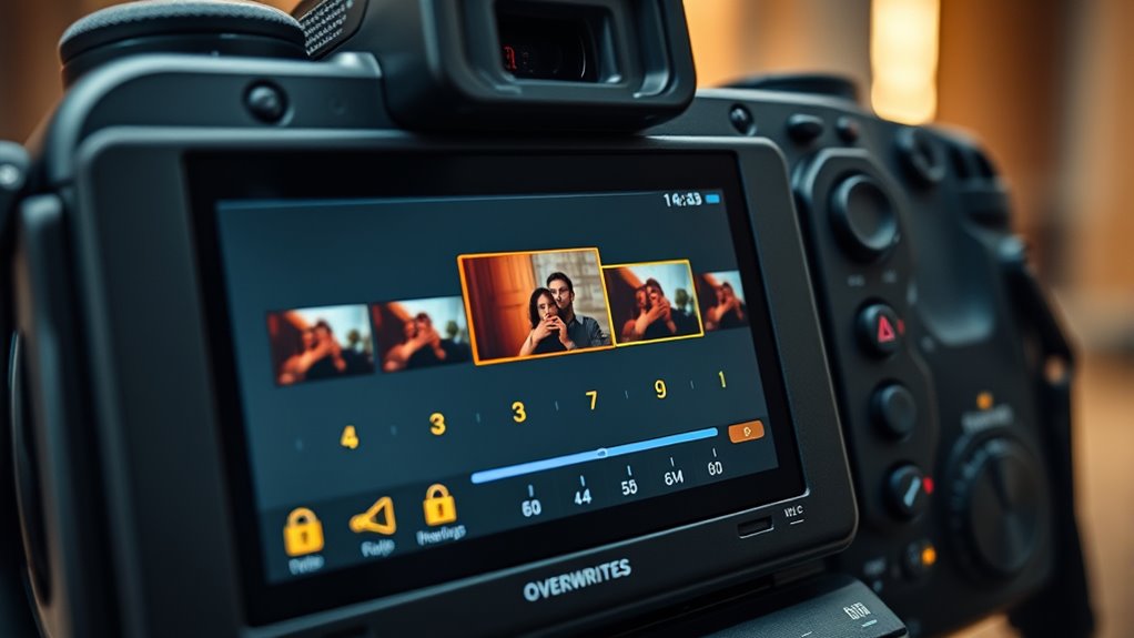 organized timeline prevents overwriting