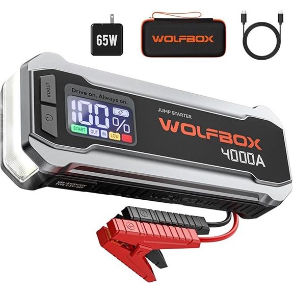 WOLFBOX MV24 4000A Jump Starter & Portable Battery