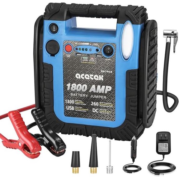 Acetek 1800A Jump Starter with Air Compressor