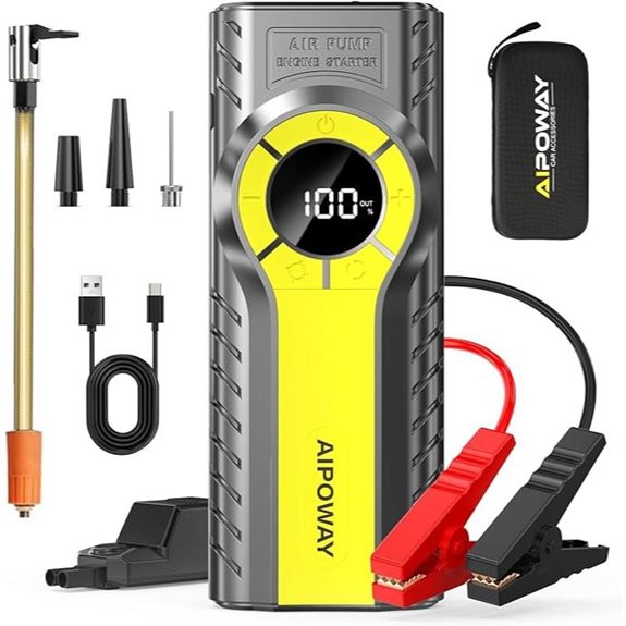 Portable Car Jump Starter with Air Compressor