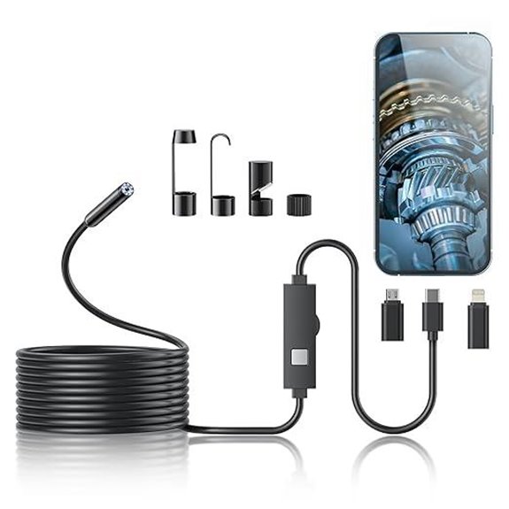 Endoscope Camera with Lights for iOS & Android