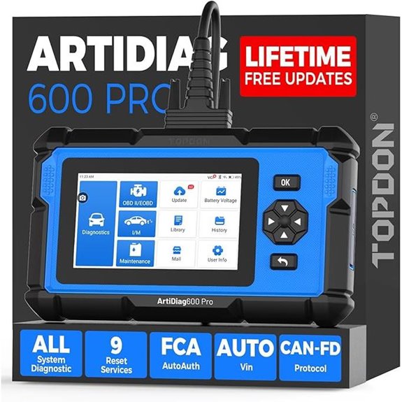 TOPDON ArtiDiag600 Pro OBD2 Scanner with Maintenance Functions
