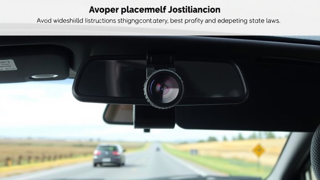proper dash cam placement