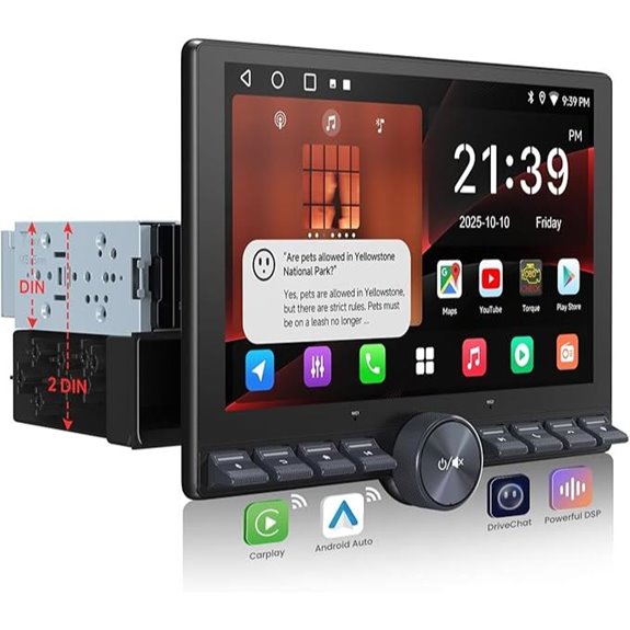 10.1 QLED Car Stereo with Touchscreen & Connectivity