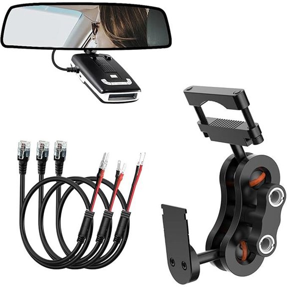 Radar Detector Mount Kit with Power Cord and Fuse