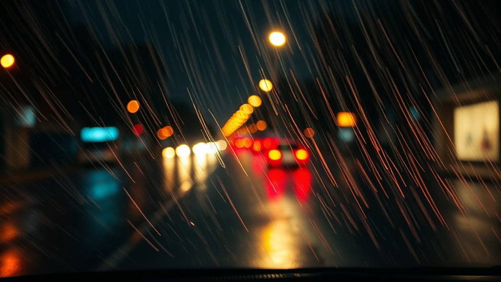 rain intensity and visibility