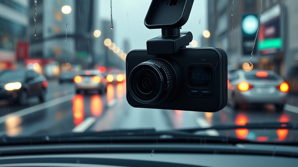 rainy weather dash cam features