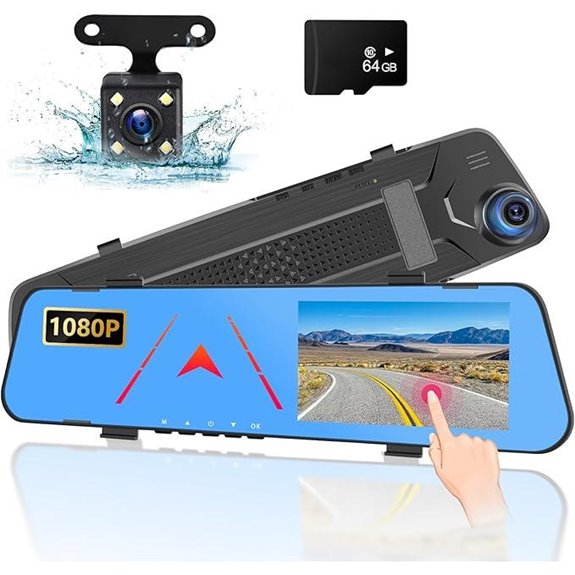 Rear View Mirror Camera with 64G TF Card
