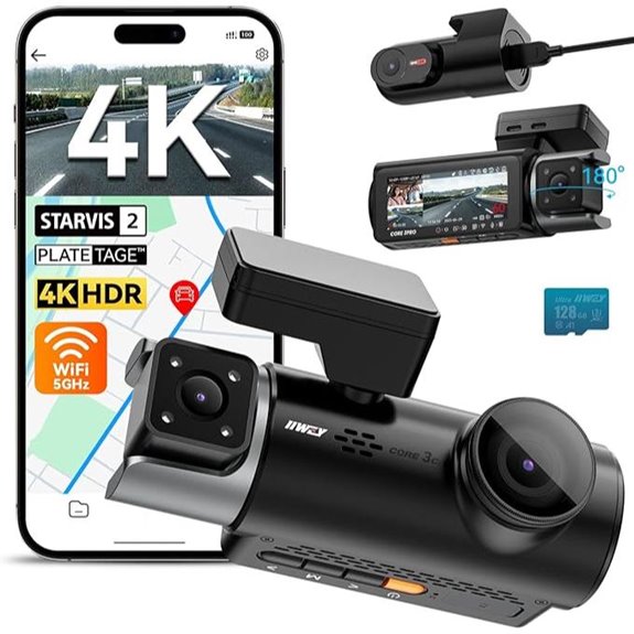 three channel 4k dash cam