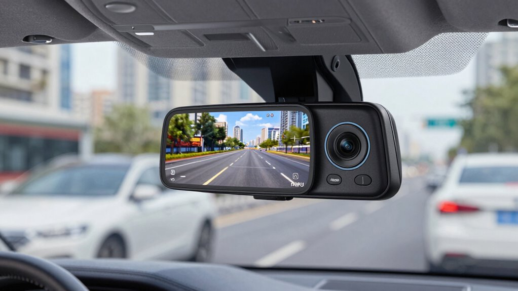 top rearview mirror dash cams