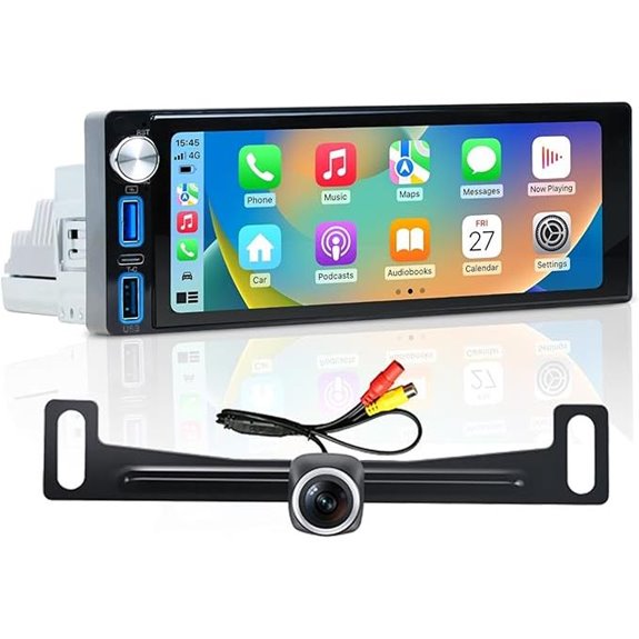 Single Din Touch Screen Car Stereo with GPS & Bluetooth