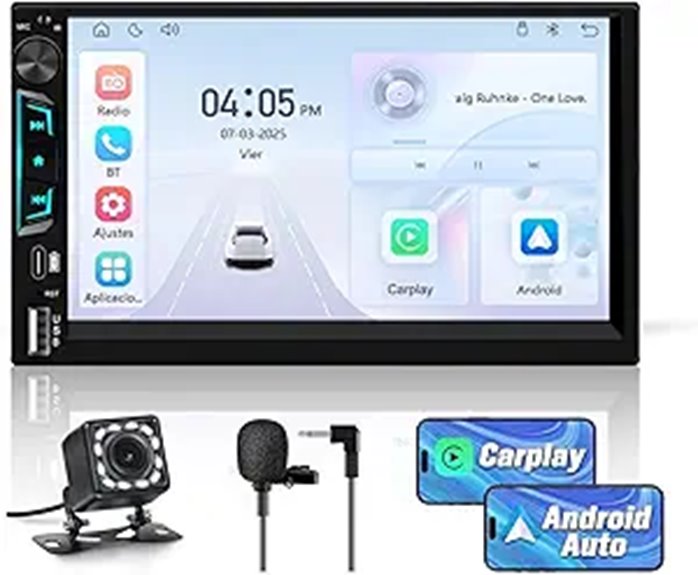 Universal Double Din Car Stereo with Touchscreen