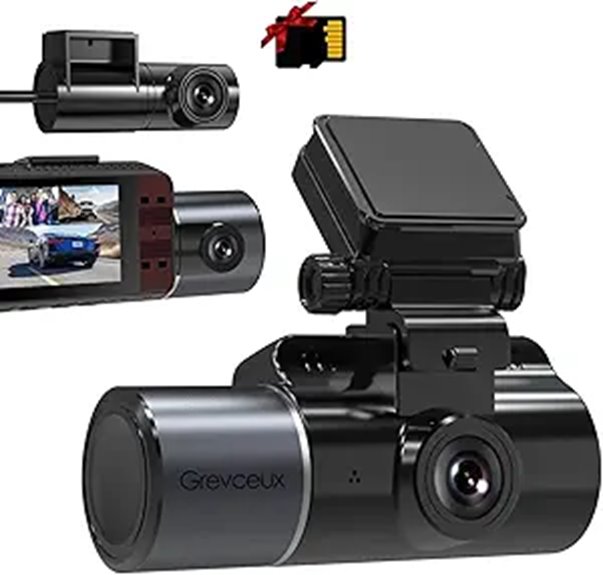 3-Channel 4K/1080P Car Dash Cam with GPS