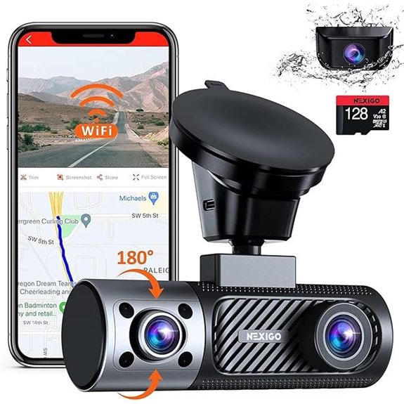 NexiGo 3-Channel 4K Dash Cam with Night Vision