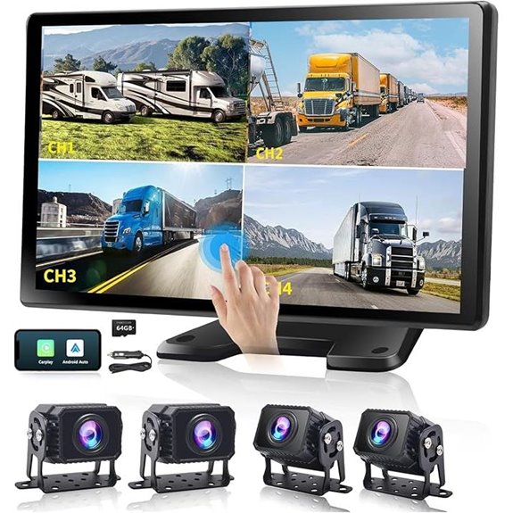 Semi Truck Camera System with 10.36” Touch Monitor
