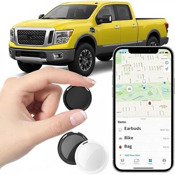 2 Pack Car GPS Trackers with Find My Compatibility
