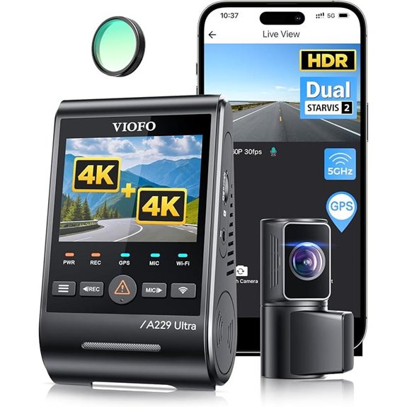 VIOFO A229 Ultra Dual 4K Dash Cam with GPS