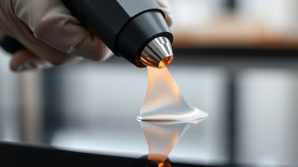 use gentle heat carefully