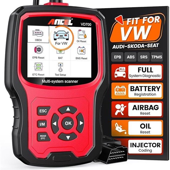 ANCEL VD700 OBD2 Scanner for VAG Vehicles