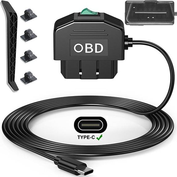 Dash Cam Hardwire Kit with OBD and Type C