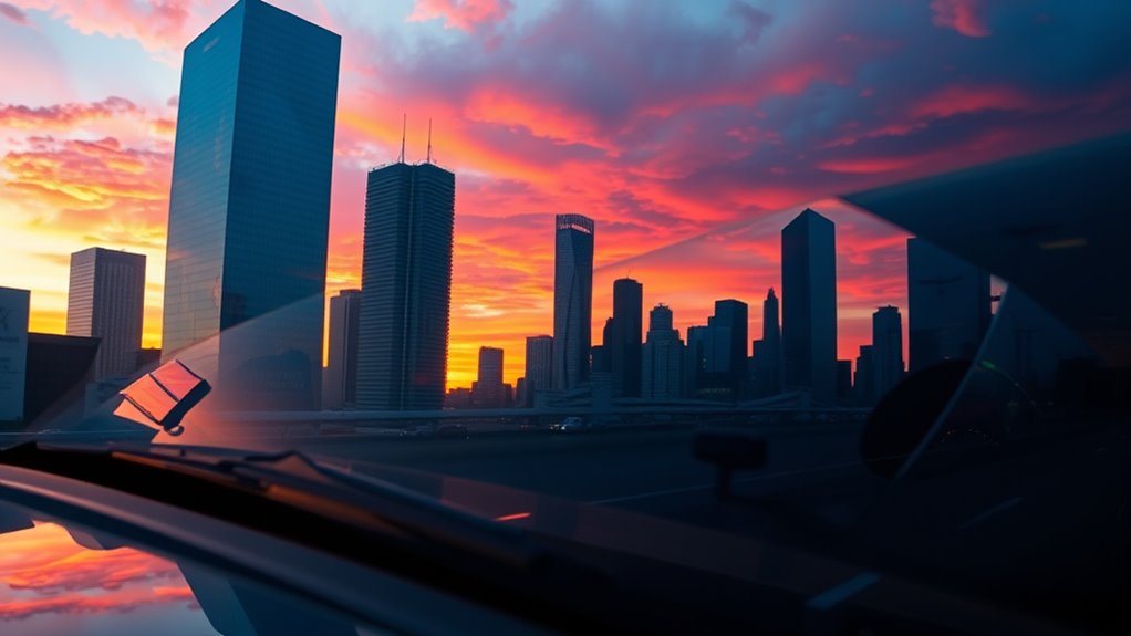 viewing angle alters reflections