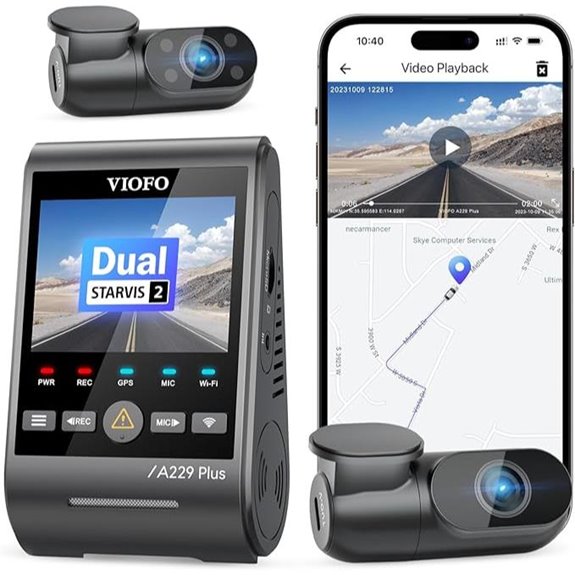 VIOFO A229 Plus 3-Channel Dash Cam with GPS