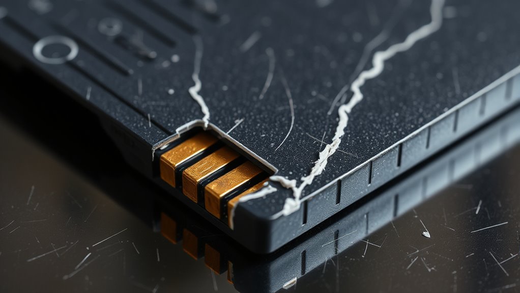 visible damage indicates device issues