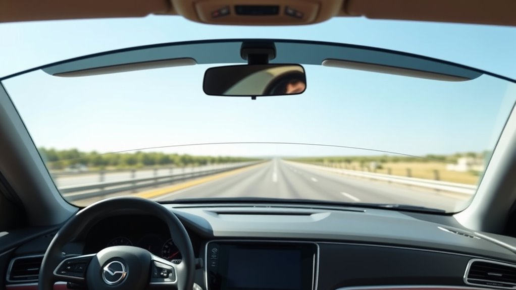 windshield curvature causes distortions