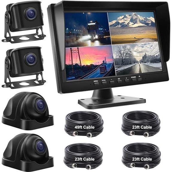 Wired Backup Camera System with 10.1” IPS Monitor