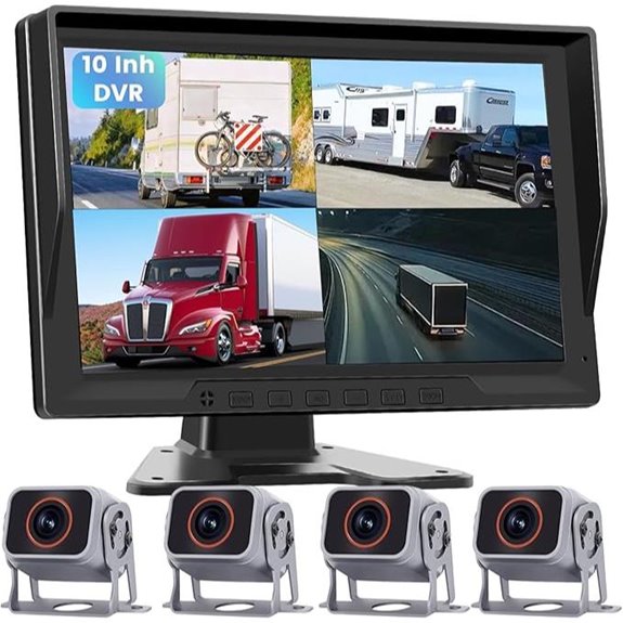 4-Wired Backup Camera Kit with Monitor and Night Vision