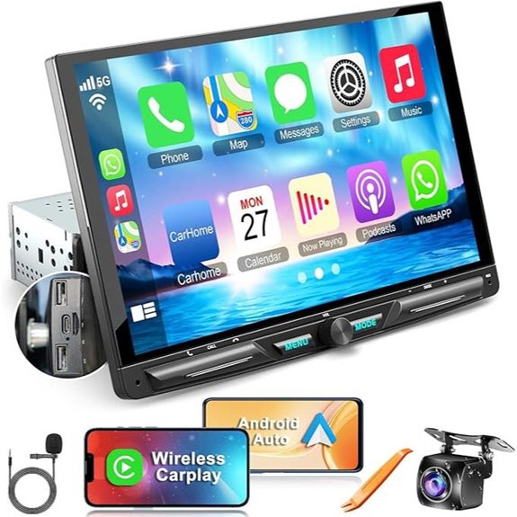 Wireless 10.1 Car Stereo with CarPlay & Bluetooth
