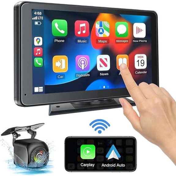 Wireless Car Stereo with Apple CarPlay & Backup Camera
