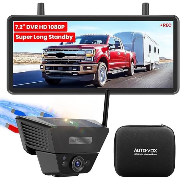 AUTO VOX Wireless Backup Camera with 7.2 DVR Monitor