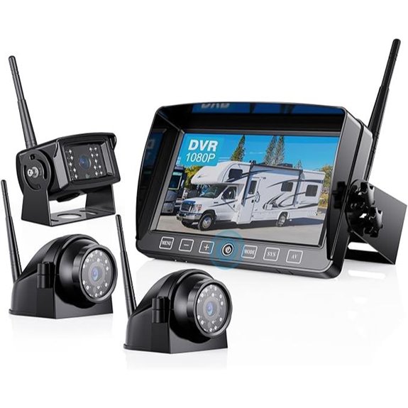 Wireless Backup Camera System with 7-Inch DVR Monitor
