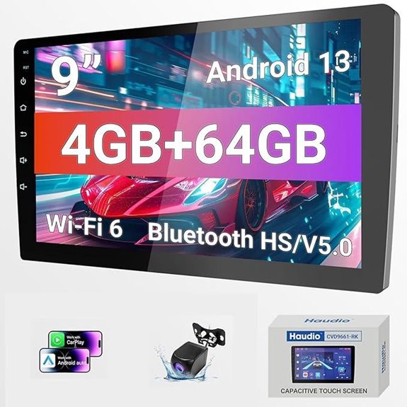 9 Wireless Double Din Car Stereo with Bluetooth & GPS