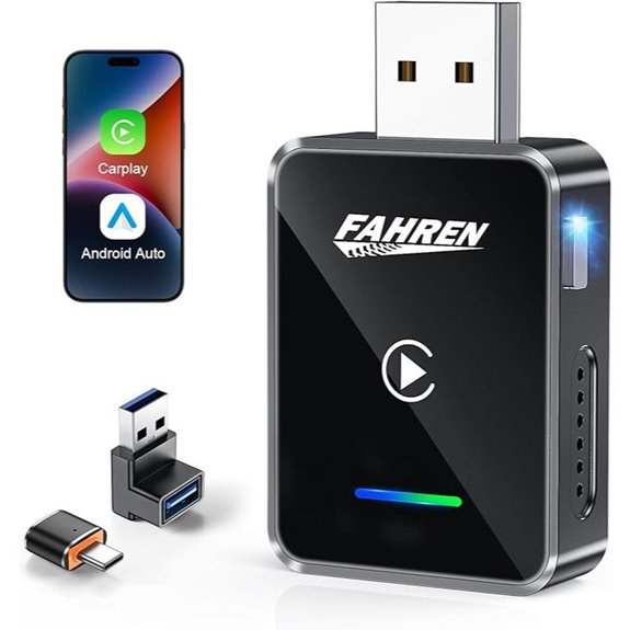 FAHREN 2026 Wireless Android Auto & CarPlay Adapter