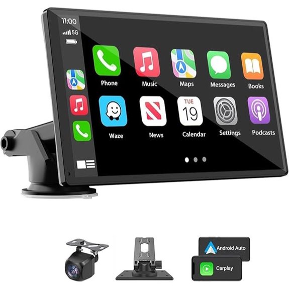 Wireless Car Stereo with CarPlay Backup Camera & Touchscreen
