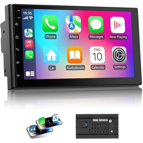 7 Double Din Car Stereo with Wireless CarPlay & Android Auto