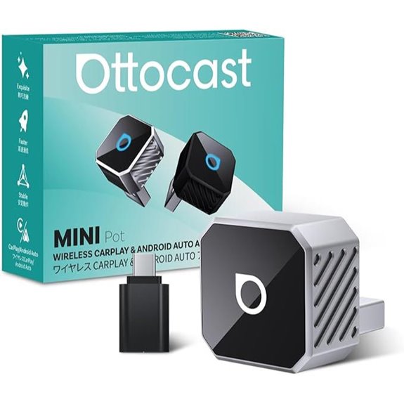 OTTOCAST Mini 3.0 Wireless CarPlay & Android Auto Adapter