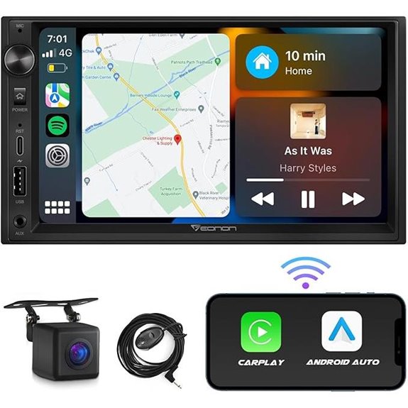 Eonon 7 Car Stereo with Wireless CarPlay & Backup Camera