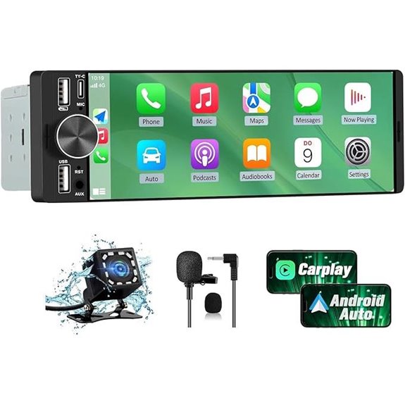 6.36 Car Stereo with Wireless CarPlay & Backup Camera