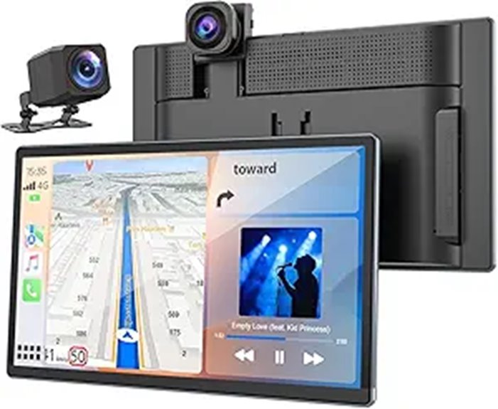 Volam 9 Wireless CarPlay Screen with Dash Cam