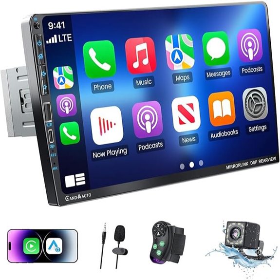 9 Car Stereo with Wireless CarPlay & Back Camera