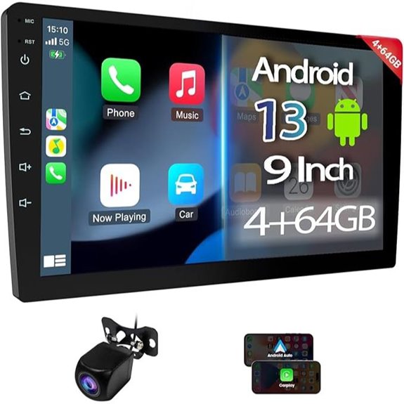 9 Double Din Car Stereo with Wireless CarPlay
