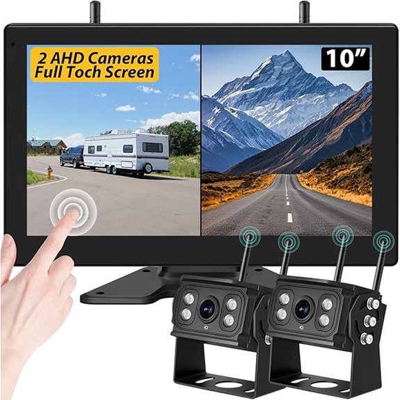 10 Wireless Backup Camera System with 2 HD Cameras